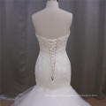 Sereia strapless frisada Lace feita personalizada casamento vestido vestido de dama de honra